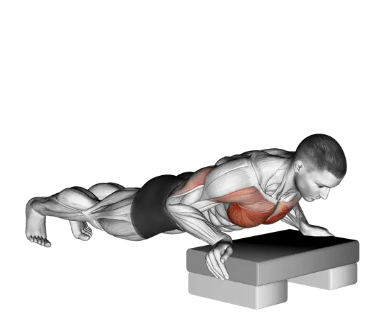 Incline Push-Up — movement illustration 1