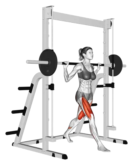 Smith Split Squat — movement illustration 1