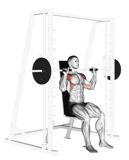 Smith Seated Shoulder Press — movement illustration 1
