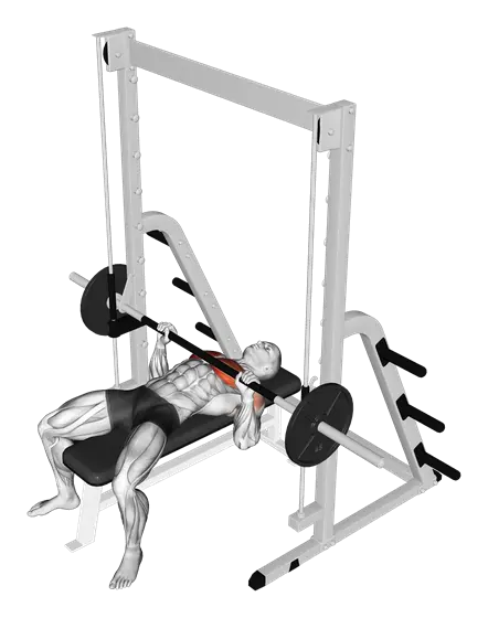 Smith Bench Press — movement illustration 1