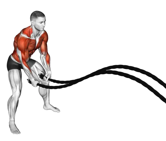 Battling Ropes Power Slam — movement illustration 1