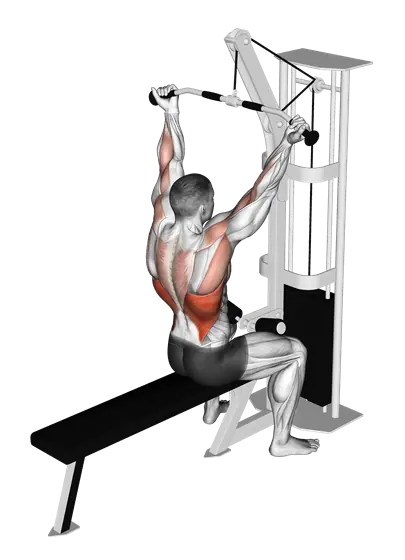 Cable Underhand Pulldown — movement illustration 1