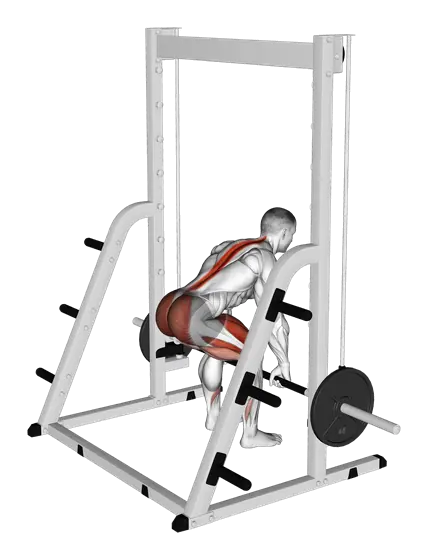Smith Deadlift — movement illustration 1
