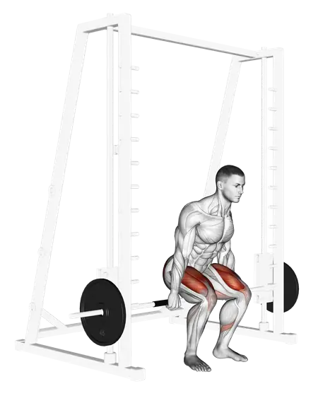 Smith Hack Squat — movement illustration 1