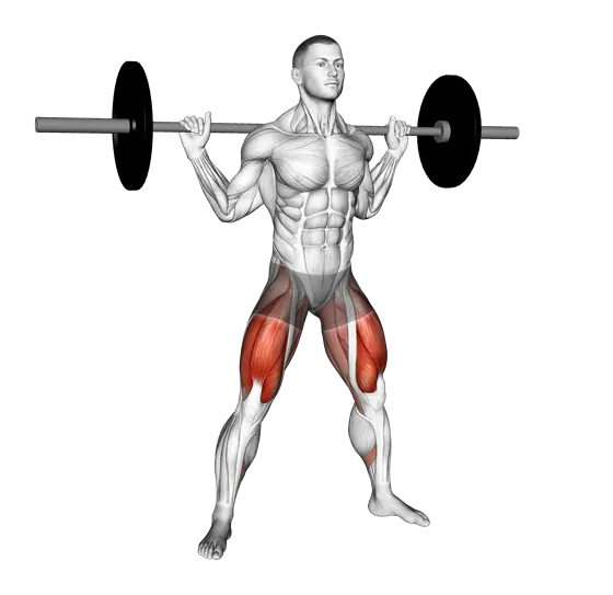 Barbell Wide Squat — movement illustration 1