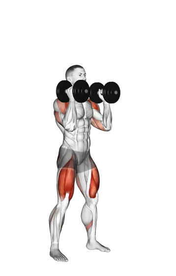 Dumbbell Thruster — movement illustration 1