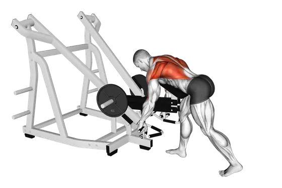Machine Bent-Over Row (With Chest Support) — movement illustration 1