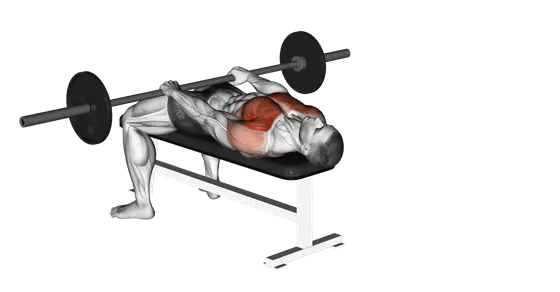 Barbell Front Raise and Pullover — movement illustration 1
