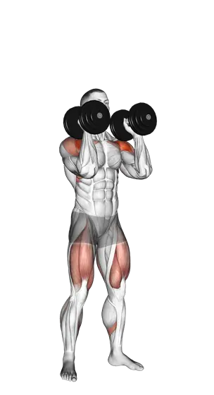 Dumbbell Push Press — movement illustration 1