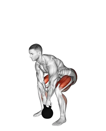 Kettlebell Deadlift — movement illustration 1