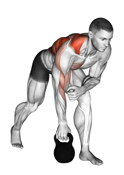 Kettlebell Single-Arm Row — movement illustration 1