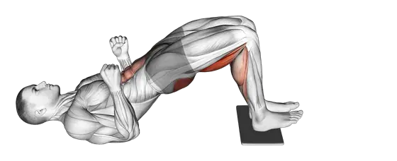 Sliding Leg Curl on Floor with Towel — movement illustration 1