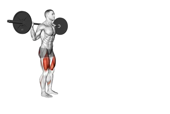 Barbell Walking Lunge — movement illustration 1